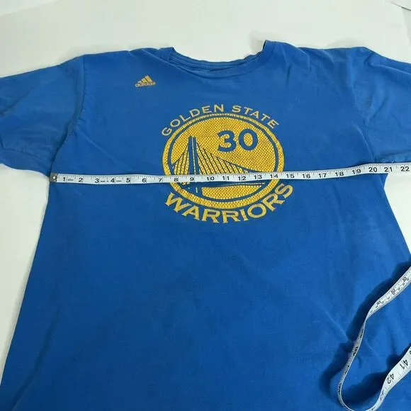 Golden State Warriors Stephen Curry T-Shirt, #30, Blue, Adidas XL - Picture 6 of 7